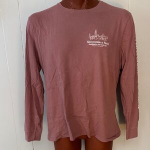 Abercrombie & Fitch Men's Long Sleeve Tee - Mauve